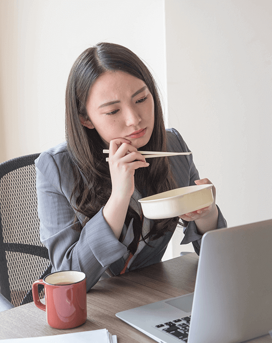 Office workers with irregular routines and a steady diet of takeout